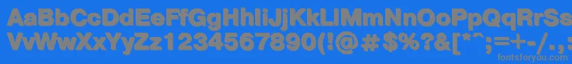 Czcionka Ptpra11 – szare czcionki na niebieskim tle