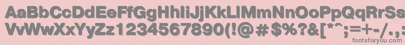 Ptpra11 Font – Gray Fonts on Pink Background