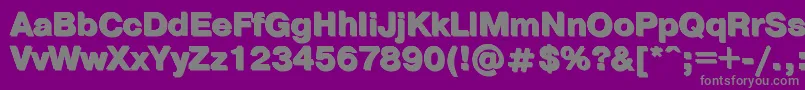 Czcionka Ptpra11 – szare czcionki na fioletowym tle