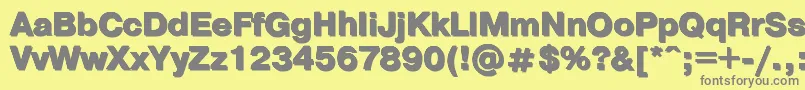 Ptpra11 Font – Gray Fonts on Yellow Background