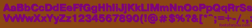 Ptpra11 Font – Purple Fonts on Brown Background