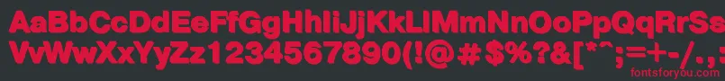 Ptpra11 Font – Red Fonts on Black Background