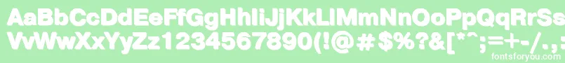 Ptpra11 Font – White Fonts on Green Background