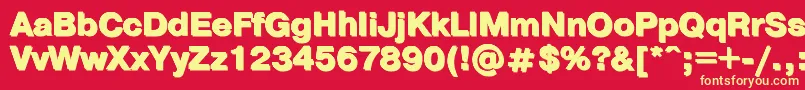 Ptpra11 Font – Yellow Fonts on Red Background