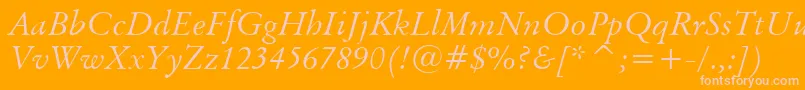 OriginalGaramondItalicBt Font – Pink Fonts on Orange Background