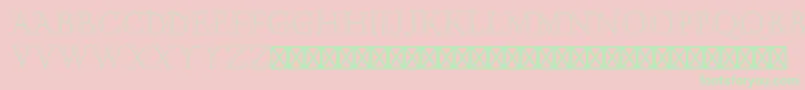 Gillfloriatedcapsmtstd-Schriftart – Grüne Schriften auf rosa Hintergrund