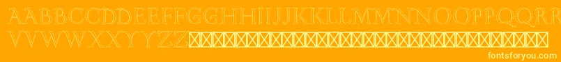 Gillfloriatedcapsmtstd Font – Yellow Fonts on Orange Background