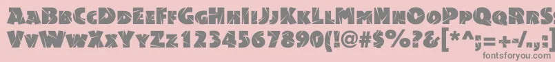 Acsiomashockc Font – Gray Fonts on Pink Background