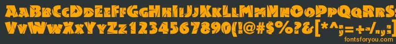 Acsiomashockc Font – Orange Fonts on Black Background