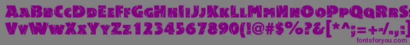 Acsiomashockc Font – Purple Fonts on Gray Background