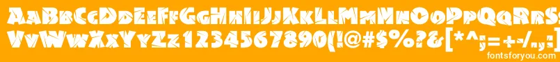 Acsiomashockc Font – White Fonts on Orange Background