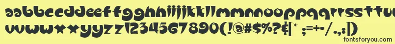 Slugfestnf Font – Black Fonts on Yellow Background