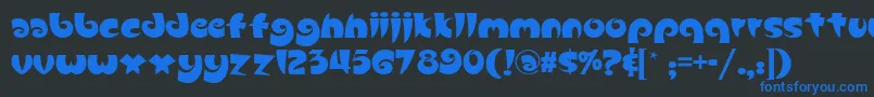 Slugfestnf Font – Blue Fonts on Black Background