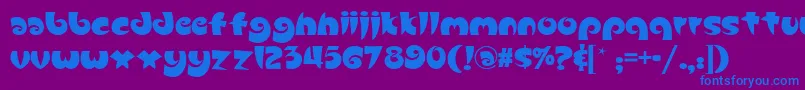 Slugfestnf Font – Blue Fonts on Purple Background