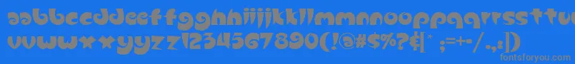 Slugfestnf Font – Gray Fonts on Blue Background