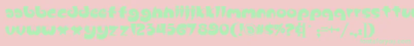 Slugfestnf-fontti – vihreät fontit vaaleanpunaisella taustalla