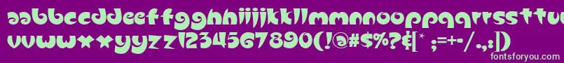 Slugfestnf Font – Green Fonts on Purple Background