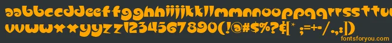 Slugfestnf Font – Orange Fonts on Black Background