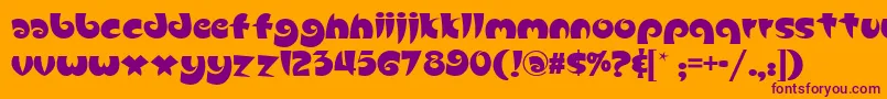 Slugfestnf Font – Purple Fonts on Orange Background