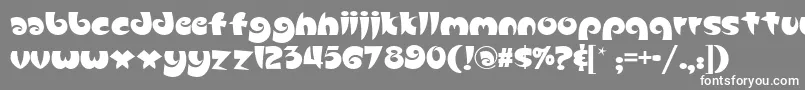 フォントSlugfestnf – 灰色の背景に白い文字