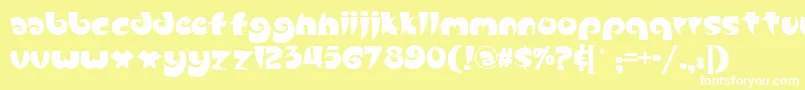 Slugfestnf Font – White Fonts on Yellow Background