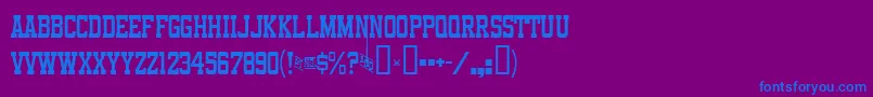 Czcionka FunlandParkJl – niebieskie czcionki na fioletowym tle