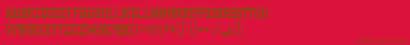 FunlandParkJl Font – Brown Fonts on Red Background