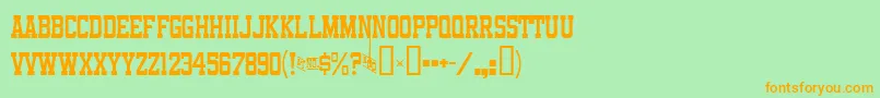 FunlandParkJl Font – Orange Fonts on Green Background