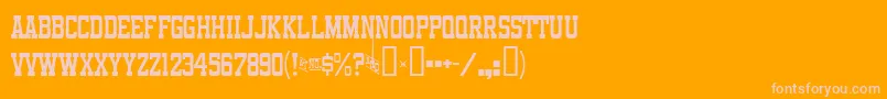 FunlandParkJl Font – Pink Fonts on Orange Background