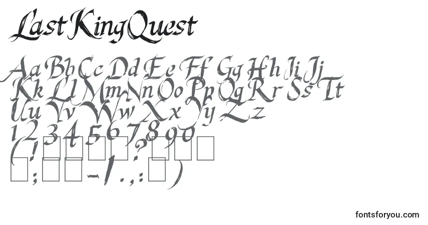 Czcionka LastKingQuest – alfabet, cyfry, specjalne znaki