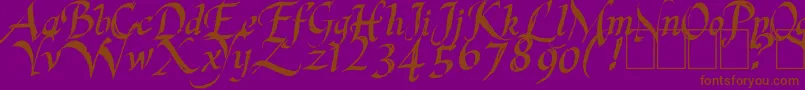 LastKingQuest Font – Brown Fonts on Purple Background