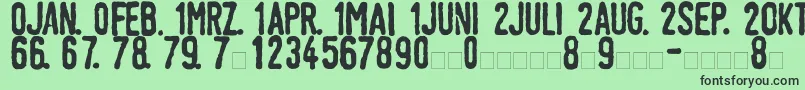LinotypeTagesstempelDick Font – Black Fonts on Green Background