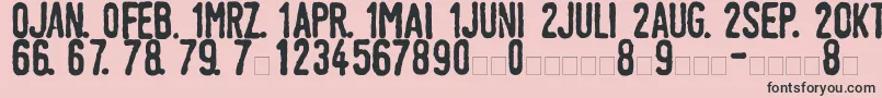 LinotypeTagesstempelDick Font – Black Fonts on Pink Background