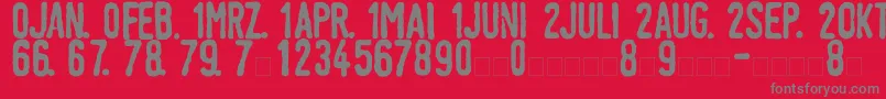 LinotypeTagesstempelDick Font – Gray Fonts on Red Background