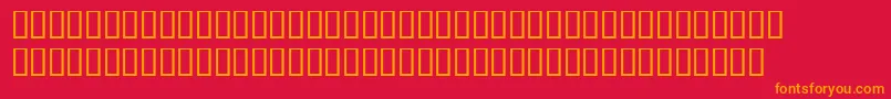 フォントTempsexptItalicsh – 赤い背景にオレンジの文字