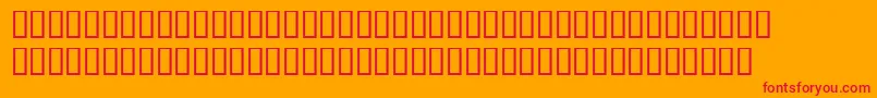 TempsexptItalicsh Font – Red Fonts on Orange Background