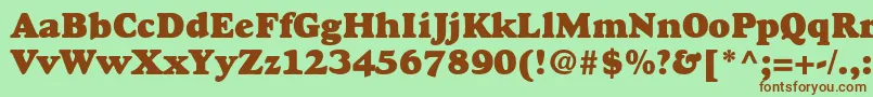 GoudyHeavyface Font – Brown Fonts on Green Background