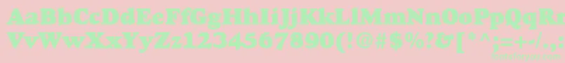 GoudyHeavyface Font – Green Fonts on Pink Background