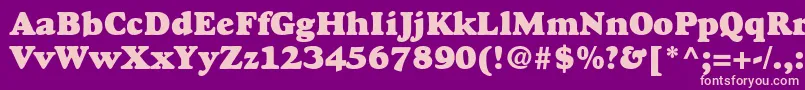 GoudyHeavyface Font – Pink Fonts on Purple Background