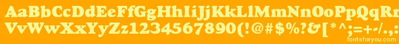 GoudyHeavyface Font – Yellow Fonts on Orange Background