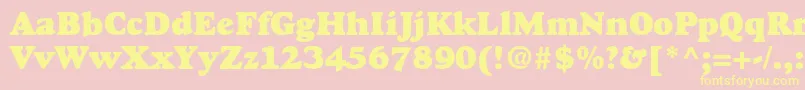 GoudyHeavyface Font – Yellow Fonts on Pink Background