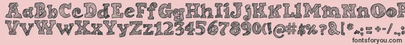 SketchNice Font – Black Fonts on Pink Background