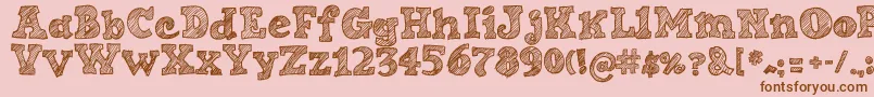 SketchNice Font – Brown Fonts on Pink Background