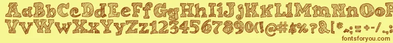 SketchNice Font – Brown Fonts on Yellow Background