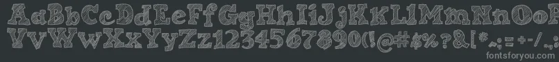 フォントSketchNice – 黒い背景に灰色の文字