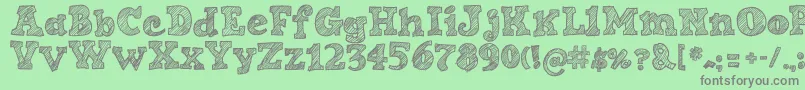 SketchNice Font – Gray Fonts on Green Background