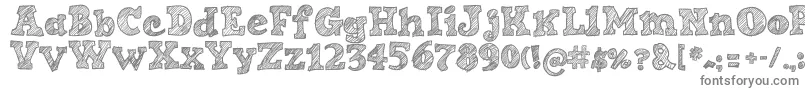 SketchNice-fontti – harmaat kirjasimet valkoisella taustalla