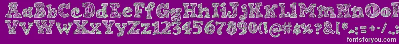 SketchNice Font – Green Fonts on Purple Background