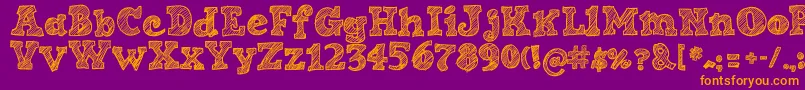 SketchNice Font – Orange Fonts on Purple Background