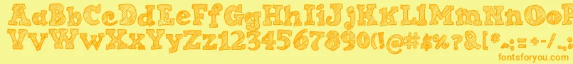 SketchNice Font – Orange Fonts on Yellow Background